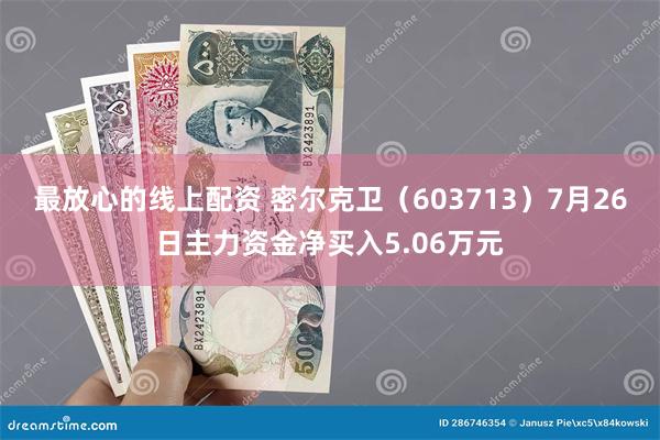 最放心的线上配资 密尔克卫（603713）7月26日主力资金净买入5.06万元