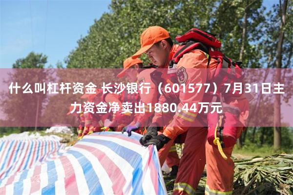 什么叫杠杆资金 长沙银行（601577）7月31日主力资金净卖出1880.44万元