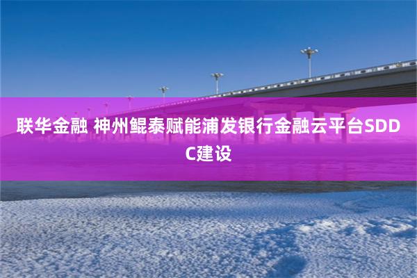 联华金融 神州鲲泰赋能浦发银行金融云平台SDDC建设