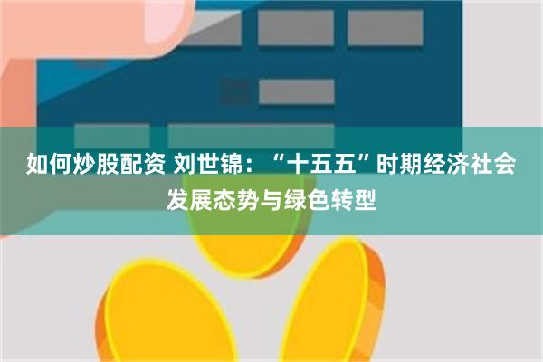 如何炒股配资 刘世锦：“十五五”时期经济社会发展态势与绿色转型